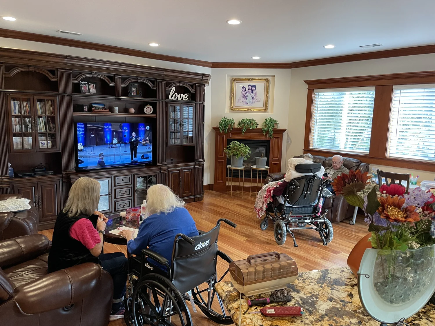 Residents enjoying a shared activity