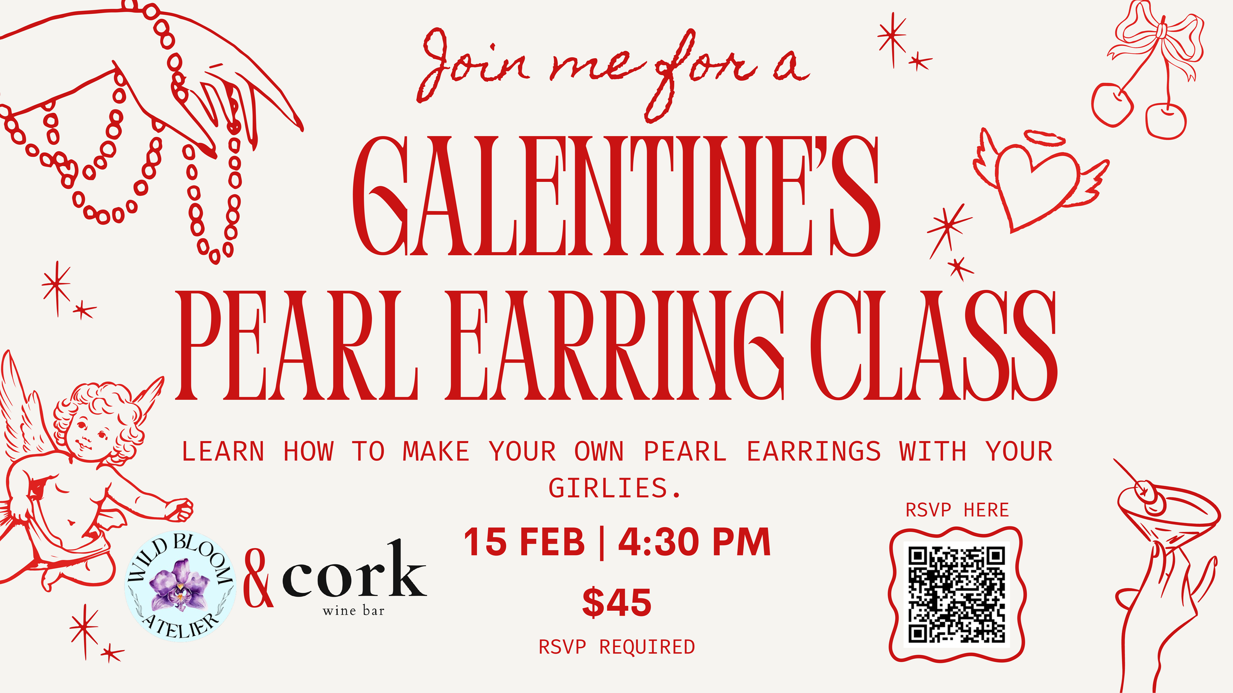 GALENTINE'S PEARL EARRING CLASS