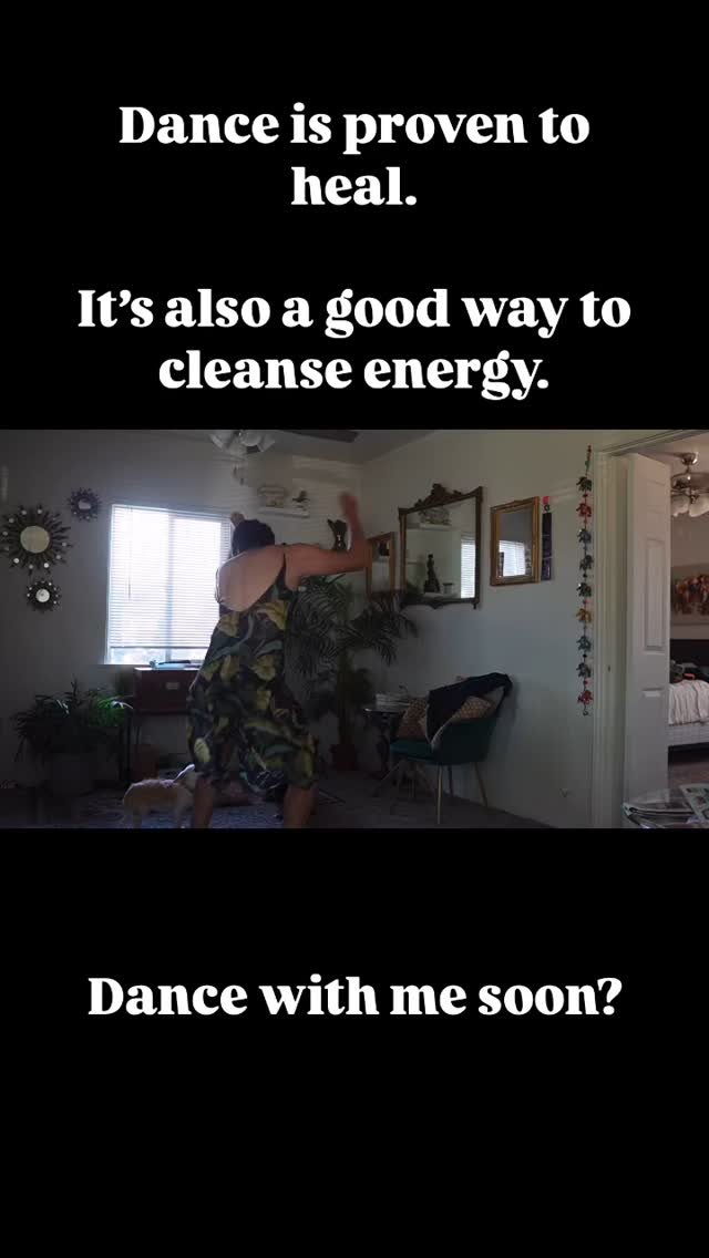 Every morning I’ve been setting an alarm for a 20 minute dance party.
I put on something sexy, fun, or something that makes me feel great.
Dancing free of worry and judgment is healing.
Sometimes I get stuck in my head about my biz and perso