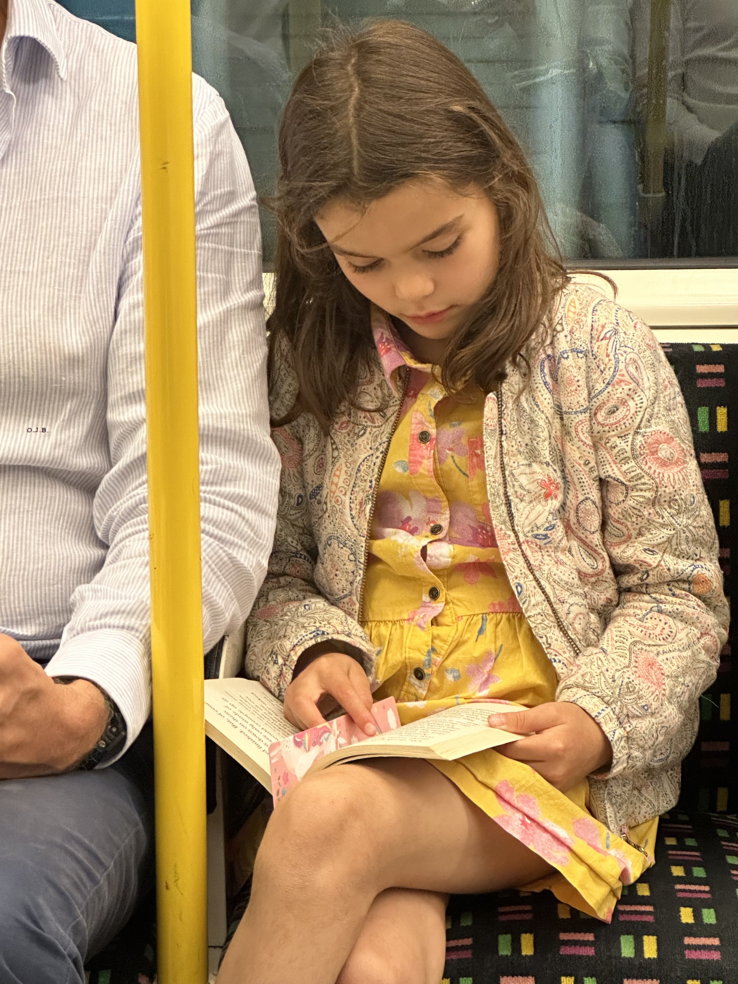 Little girl reading