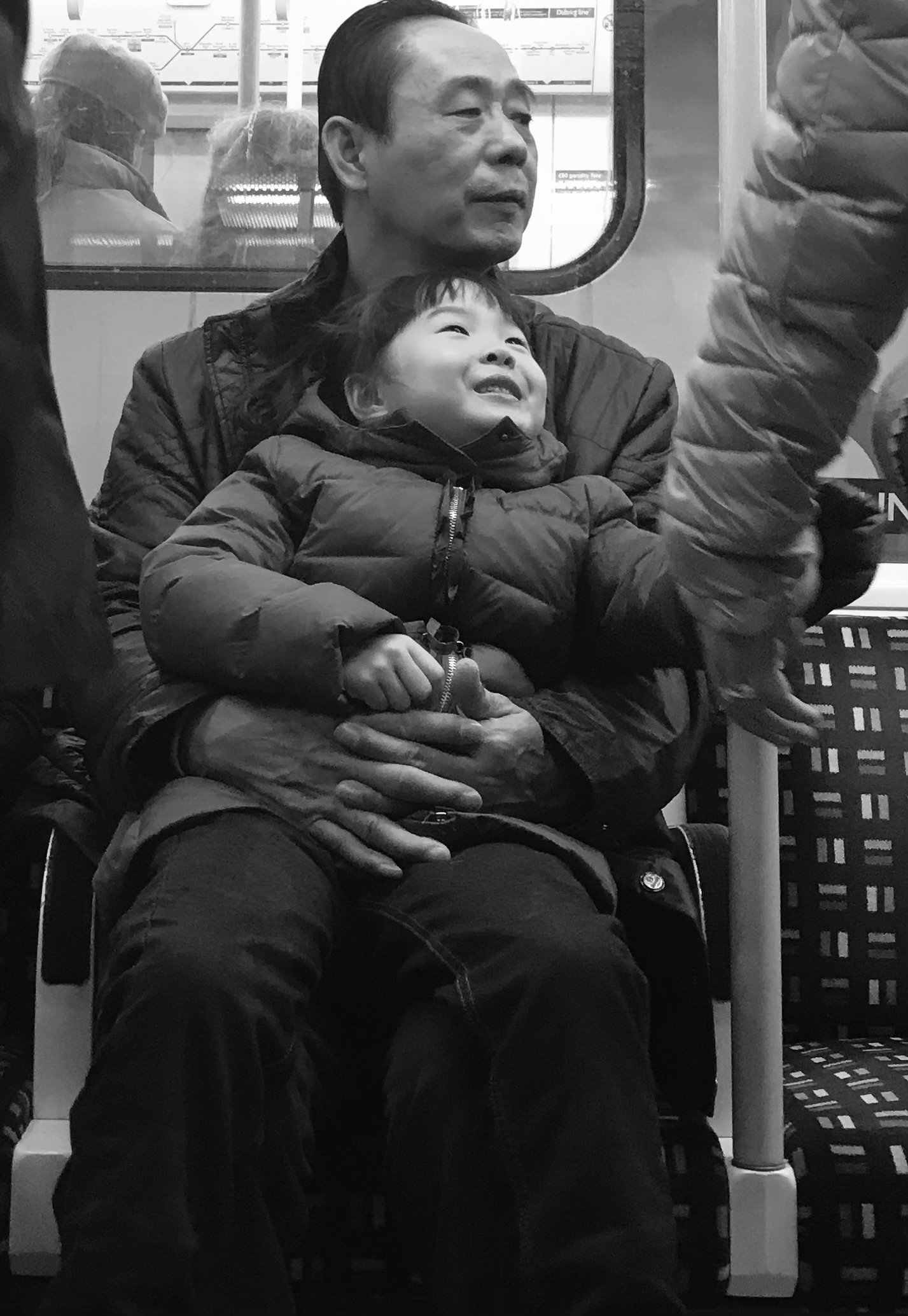 Grandfather and granddaughter