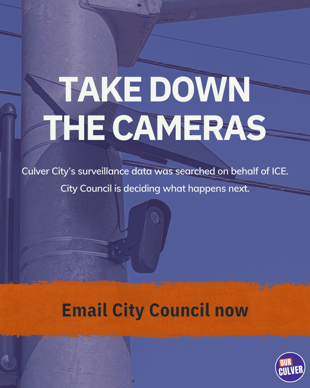 Keep up the pressure on mass surveillance in Culver City