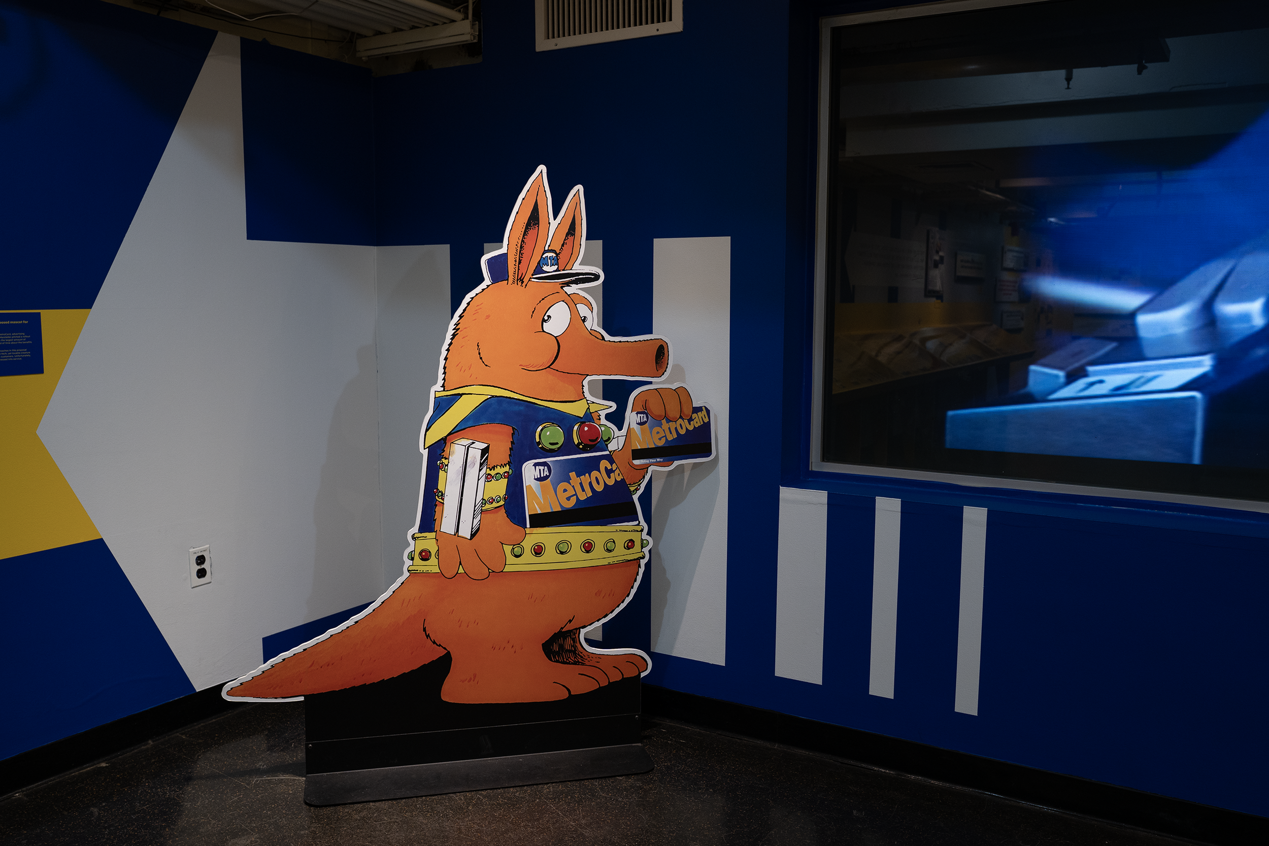 Lifesize MTA Cardvaark, the proposed mascot developed to educate commuters on how to use a MetroCard 