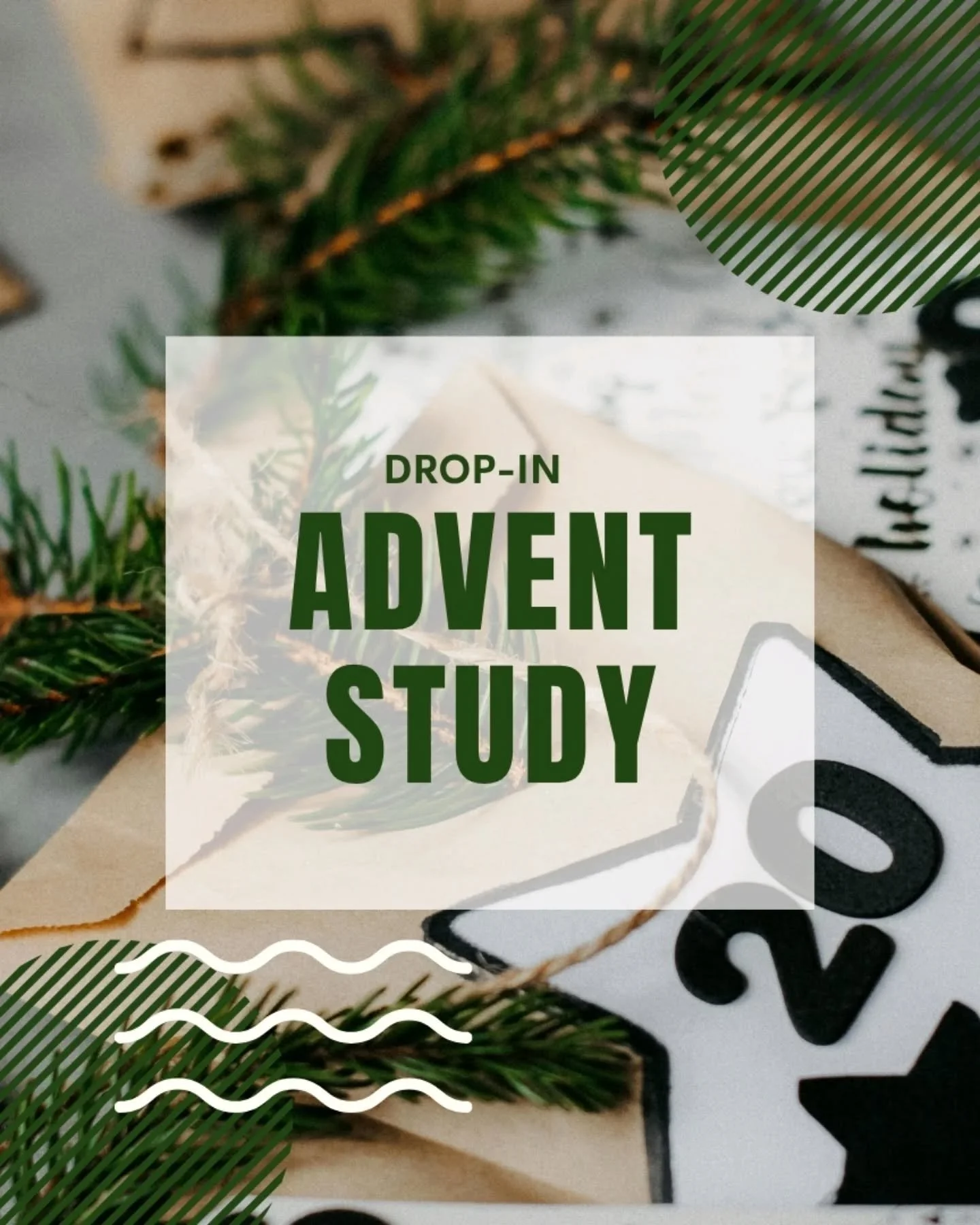 Advent begins in just a few short weeks! 🕯️

We&rsquo;ll host several drop-in bible studies this Advent season on Mondays at 10:30am (starting December 1st). There is no reading to do ahead of the sessions - just show up as you are for one or all of
