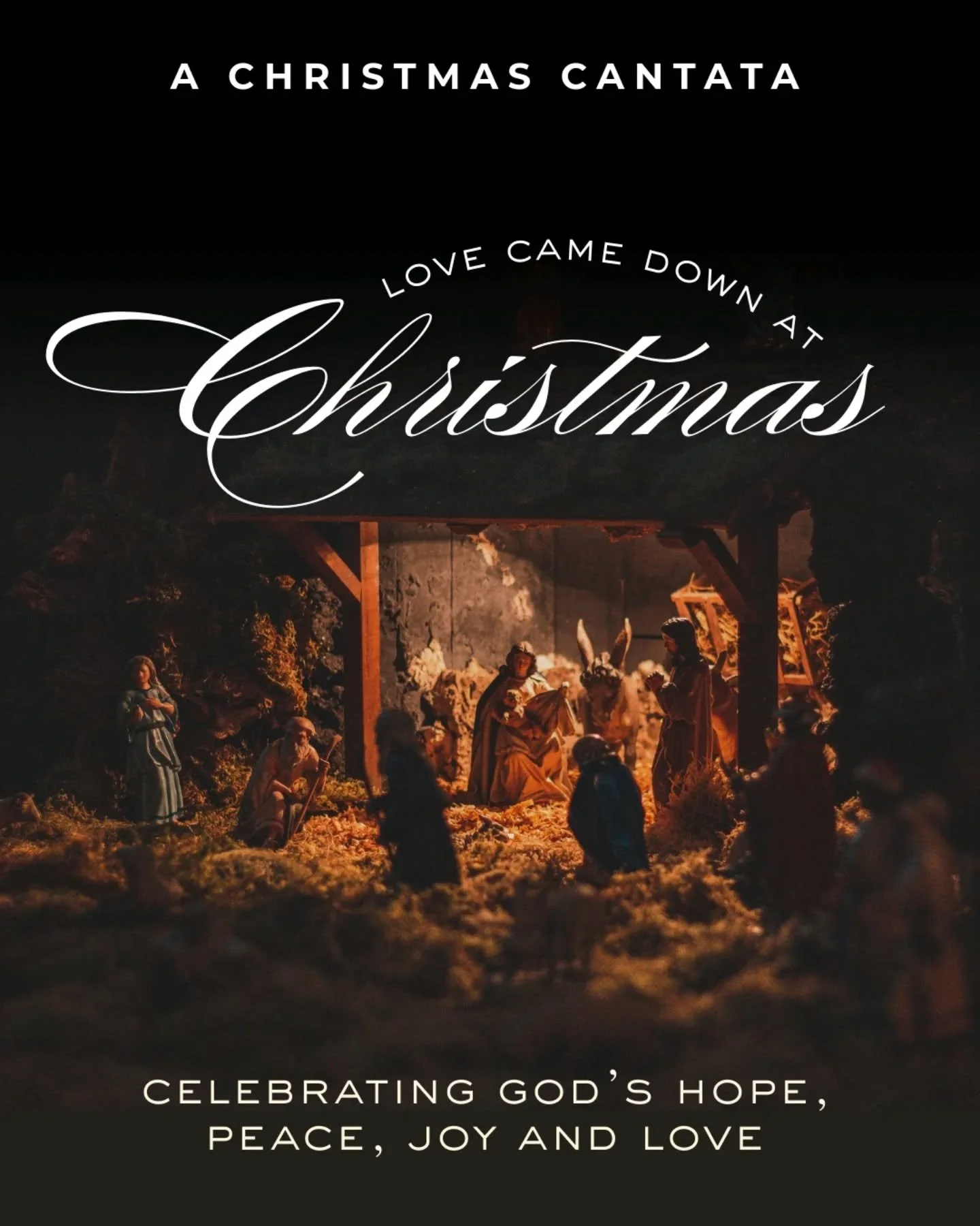 Join us this Sunday for a special Christmas Cantata! 

Our sanctuary choir will be joined by additional singers&nbsp;and instrumentalists to perform Joel Raney's, "Love Came Down at Christmas: Celebrating God's Hope, Peace, Joy &amp; Love."