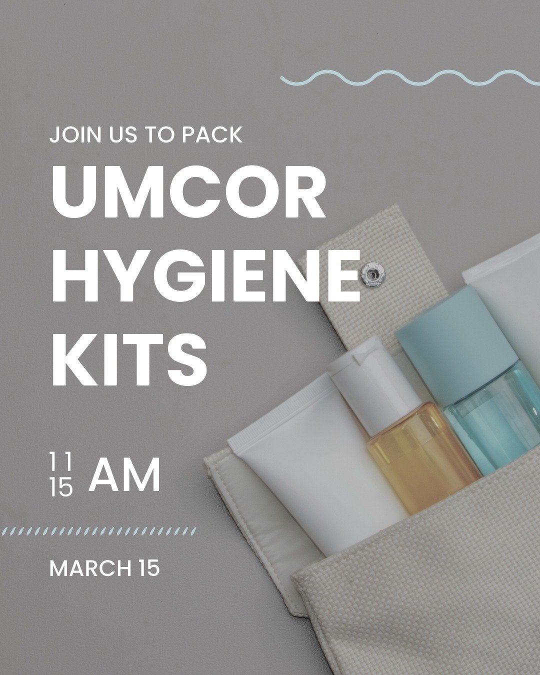 Join us to assemble Hygiene Kits for the United Methodist Committee on Relief!

@UMC_UMCOR responds to immediate humanitarian crises around the globe. As part of their efforts, they ship out boxes of hygiene kits that provide the basic necessities to