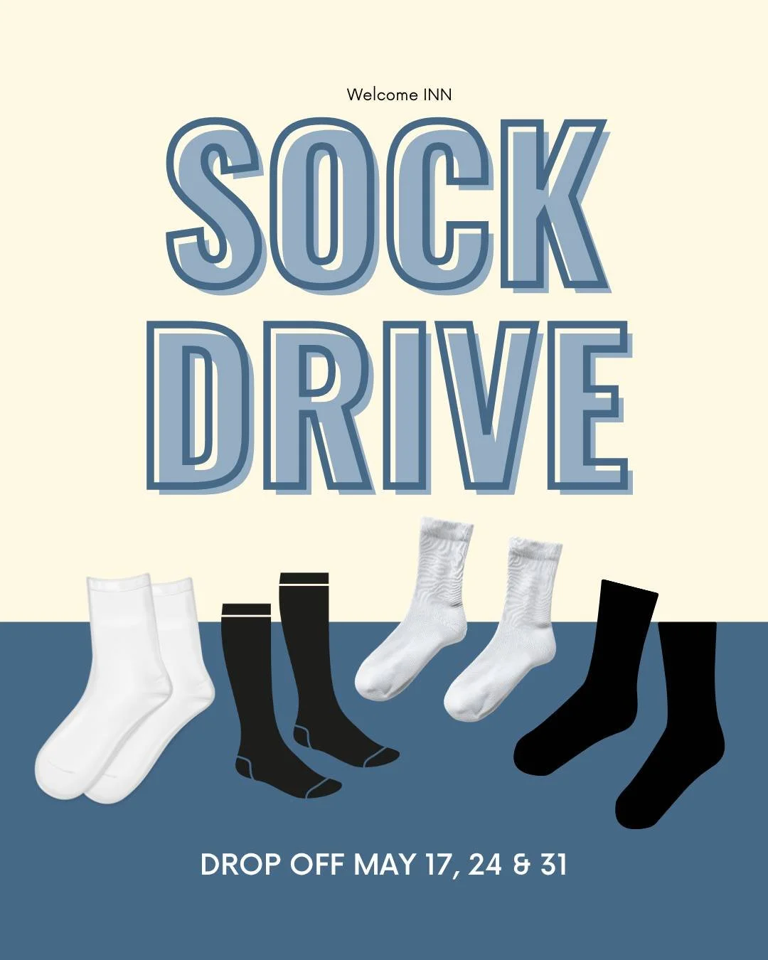 The Mission Committee is sponsoring a sock drive 🧦 🧦 🧦 for Welcome INN in support of the unhoused people in our communities. If you would like to contribute socks, here&rsquo;s what they are requesting:

🧦 New socks only 
🧦 Men&rsquo;s or Women&