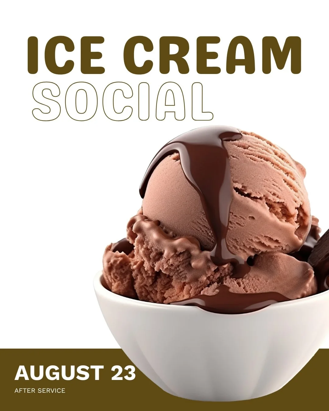 Ice cream + church family = the perfect Sunday. 🍨 Join us right after service on August 23 for an Ice Cream Social! All ages, all are welcome. Come for the sundaes, stay for the community. See you there! 🙌