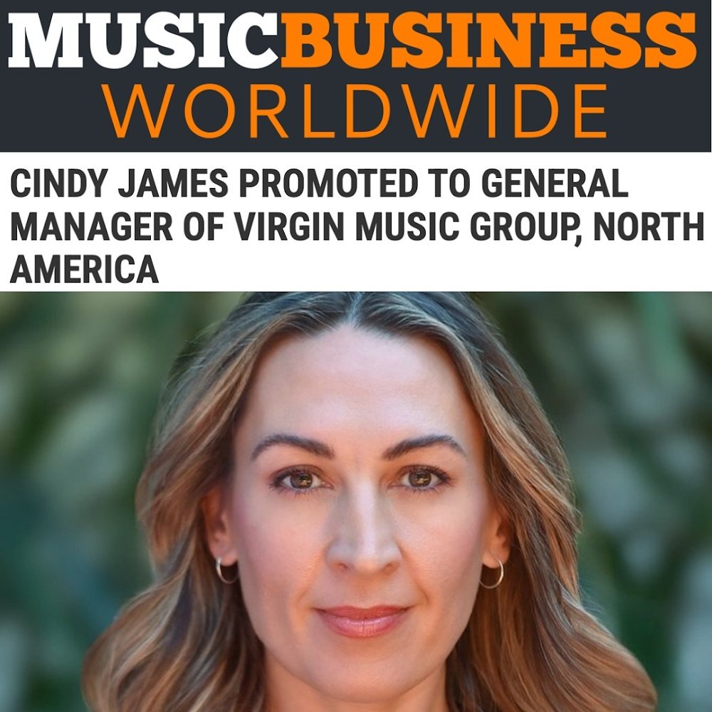 Virgin Music Group, North America promotes Cindy James to General Manager

Read more about James and her achievement at the link in our bio. 
#musicbusinessworldwide