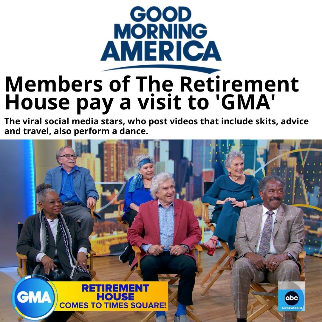 Last month, our friends over at Retirement House paid a visit to Good Morning America. Watch the full interview at the link in our bio.
@retirementhouse 
@goodmorningamerica 
#goodmorningamerica