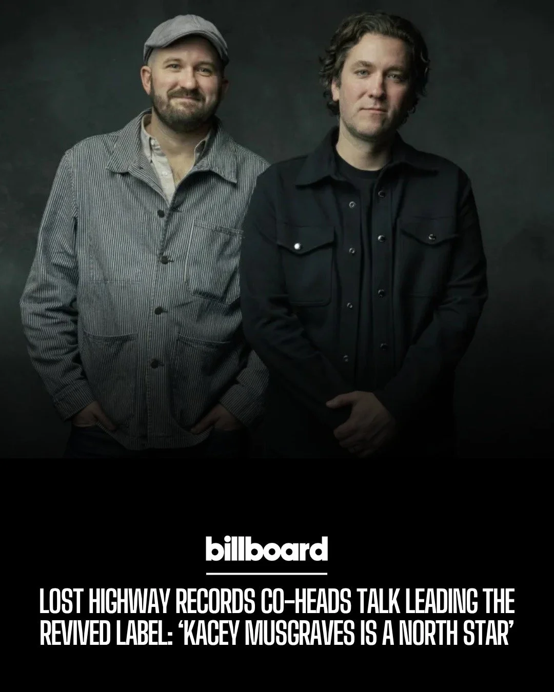 Jake Gear and Robert Knotts on honoring the legacy and shaping the future of Lost Highway Records under Interscope.

Read the full Billboard interview at the link in our bio.