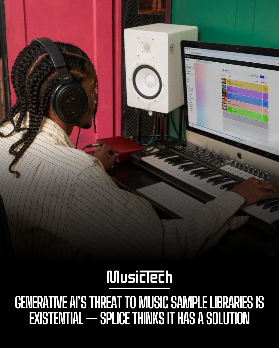As generative AI raises new concerns around the future of music sample catalogs, Splice, the industry's highest quality, royalty-free sample library, believes it may have a solution. 

Ms Mavy, founder of Afroplug; DJ BT, and members of the Splice te