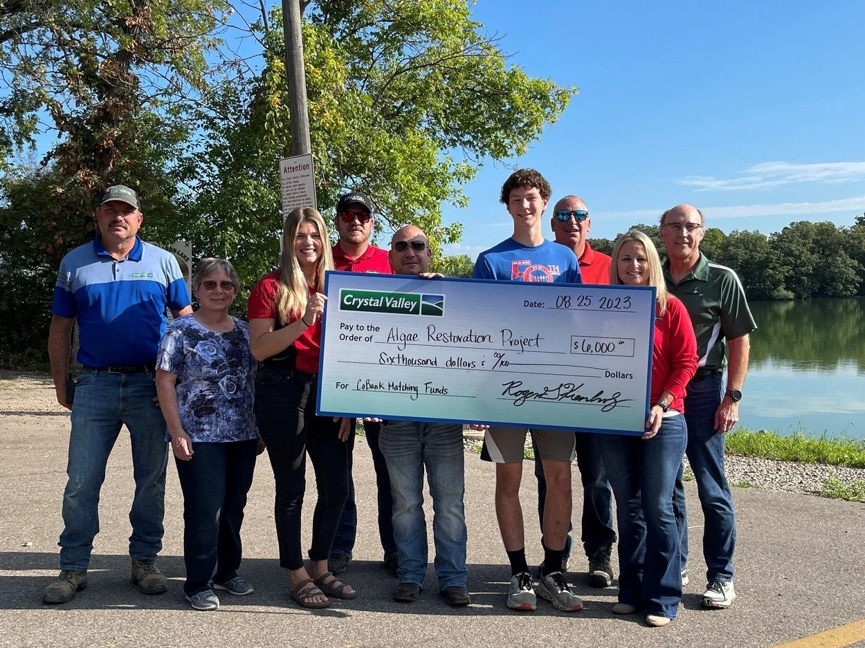   Pictured (L-R): Justin Nilson- Crystal Valley, Mary Beth Bolz – St. Mary’s Catholic School, Teresa Weber – Crystal Valley, &nbsp;Derek Wills – Crystal Valley, Gary Spence – Crystal Valley, Aidan Moeller – LCWM Student, John Graham – Crystal Valley, Ann Smith – Crystal Valley, Tom Byrne – Carlson SV LLP  