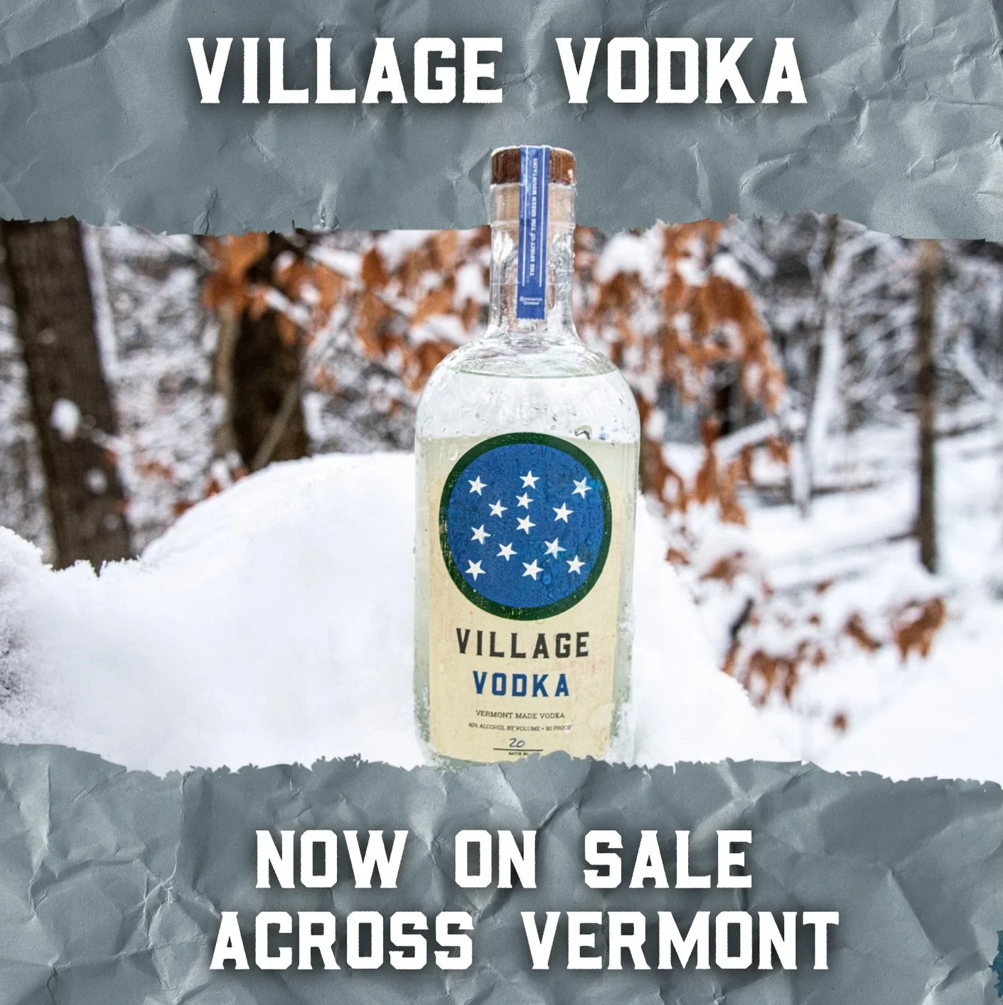 Happy Holidays: Pick up VGD&rsquo;s crystalline clear Village Vodka, now on sale across Vermont! ⁣
⁣
Awarded 91 points by Wine Enthusiast, who lauded its smoothness, our Village Vodka is distilled from 100% American corn and step-blended in our state