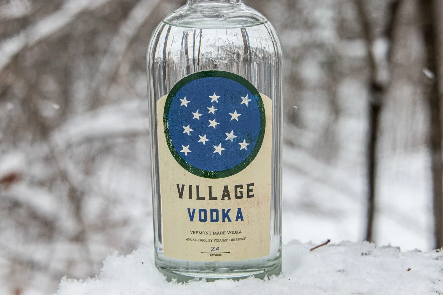 Smooth, pure, uncomplicated. Our Village Vodka is the perfect balm to cold evenings, great on the rocks or in your favorite cocktail. Pick some up today in stores across Vermont, Massachusetts, and New York, or through our website. #vodka #vodkalover
