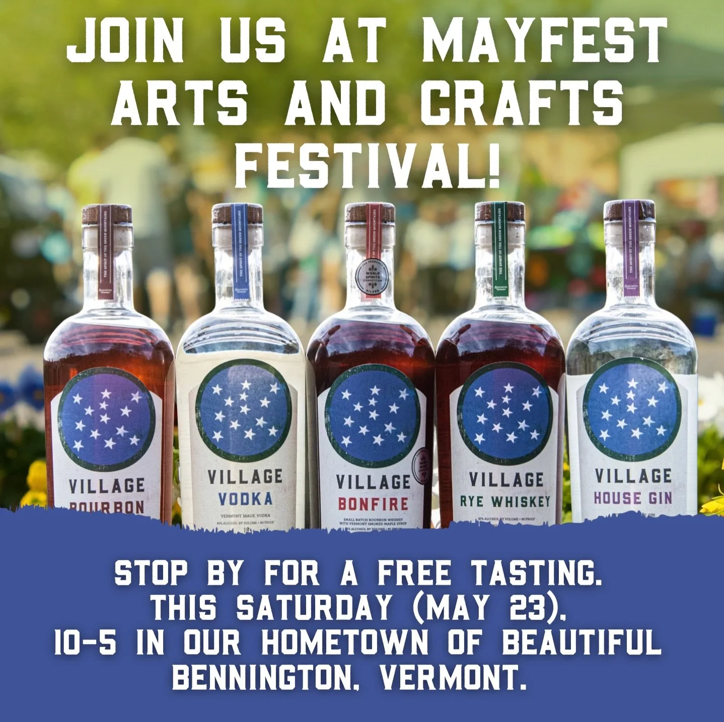 Hey folks, come join Village Garage Distillery at the annual MayFest Arts and Crafts Festival in our beautiful hometown of Bennington, Vermont, this Saturday (May 23) from 10-5. ⁣
⁣
Enjoy artisans, crafters, live music, kids activities &amp; more. VG