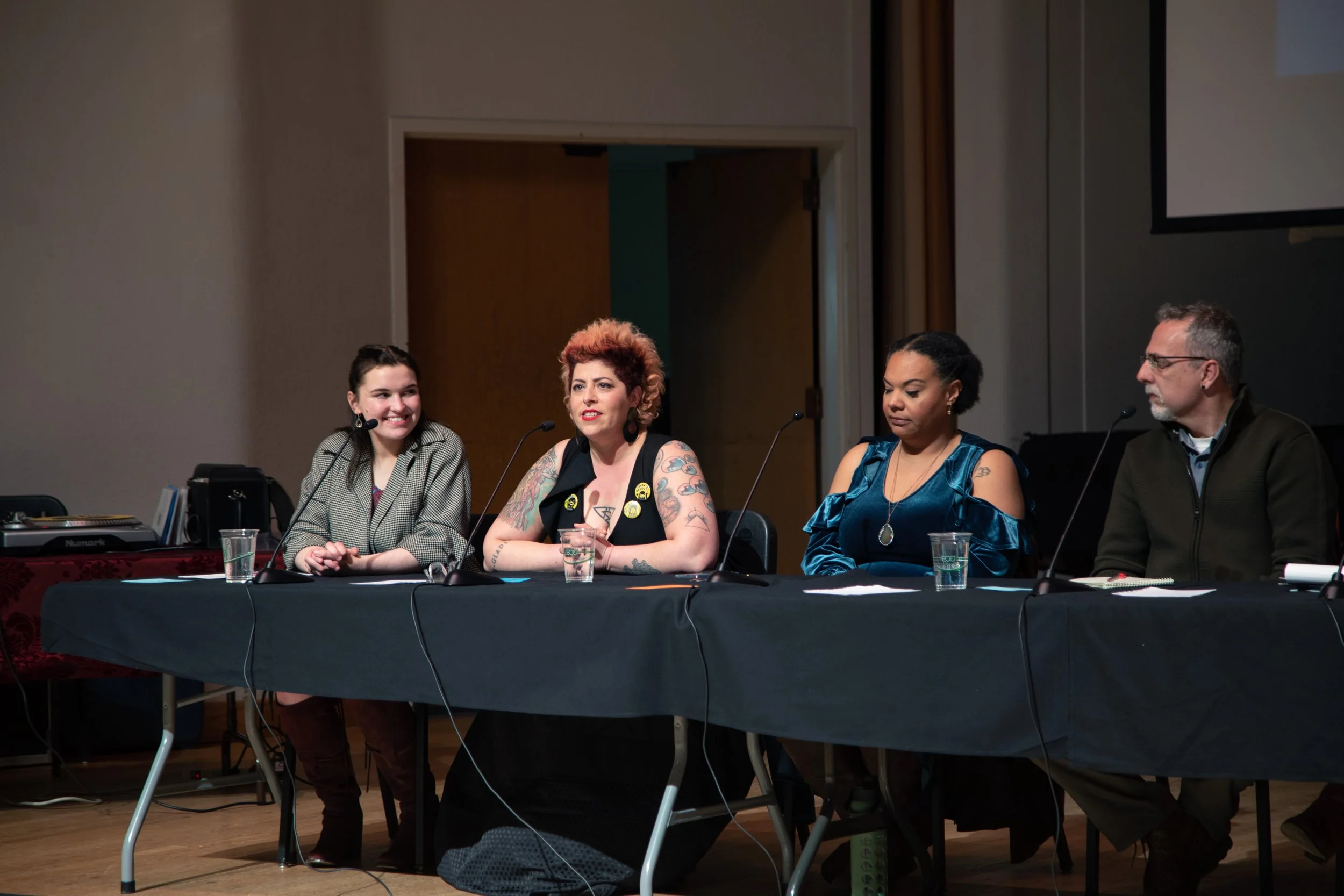 Tenants Revolt leader Rebecca Quirke speaks during a panel regarding the lack of affordable housing in Bellingham, Wash. 