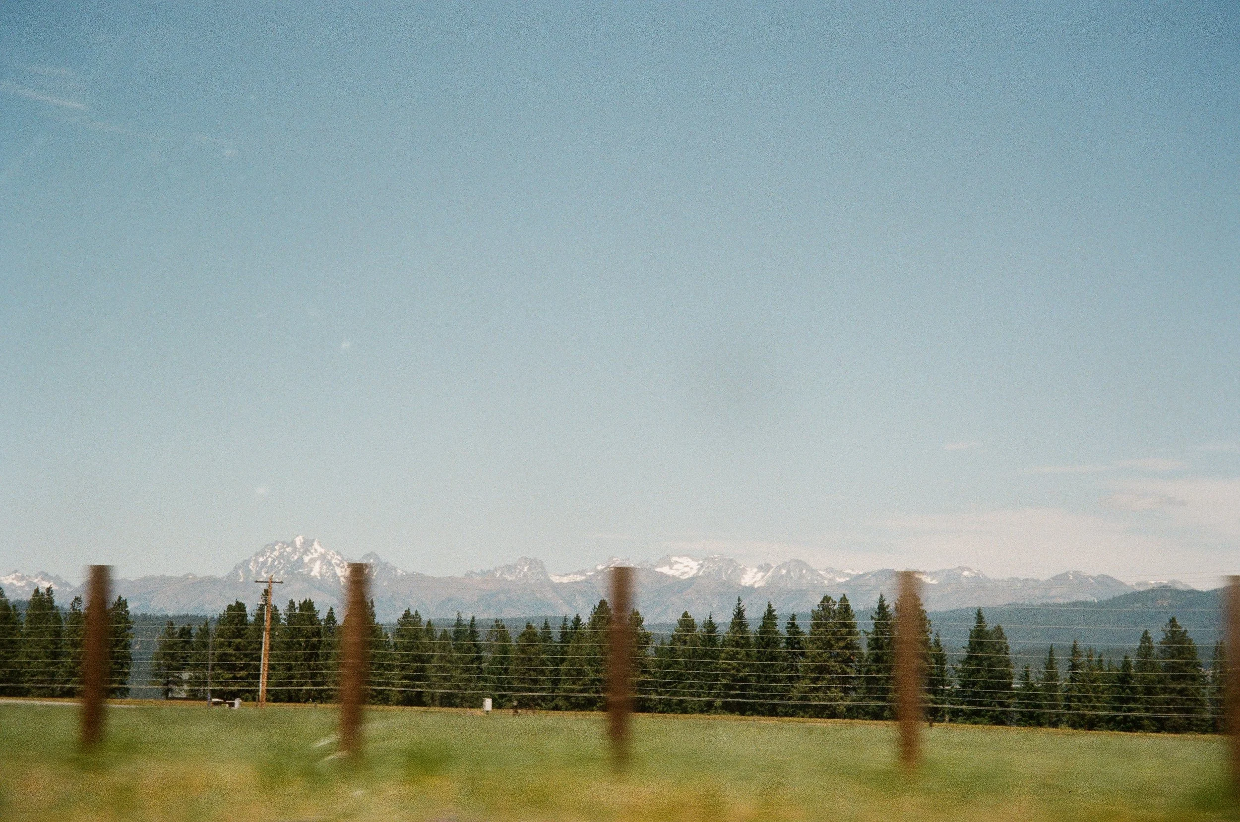 A view of the Cascade Mountains while westbound on Interstate 90 in Kittitas, Wash.