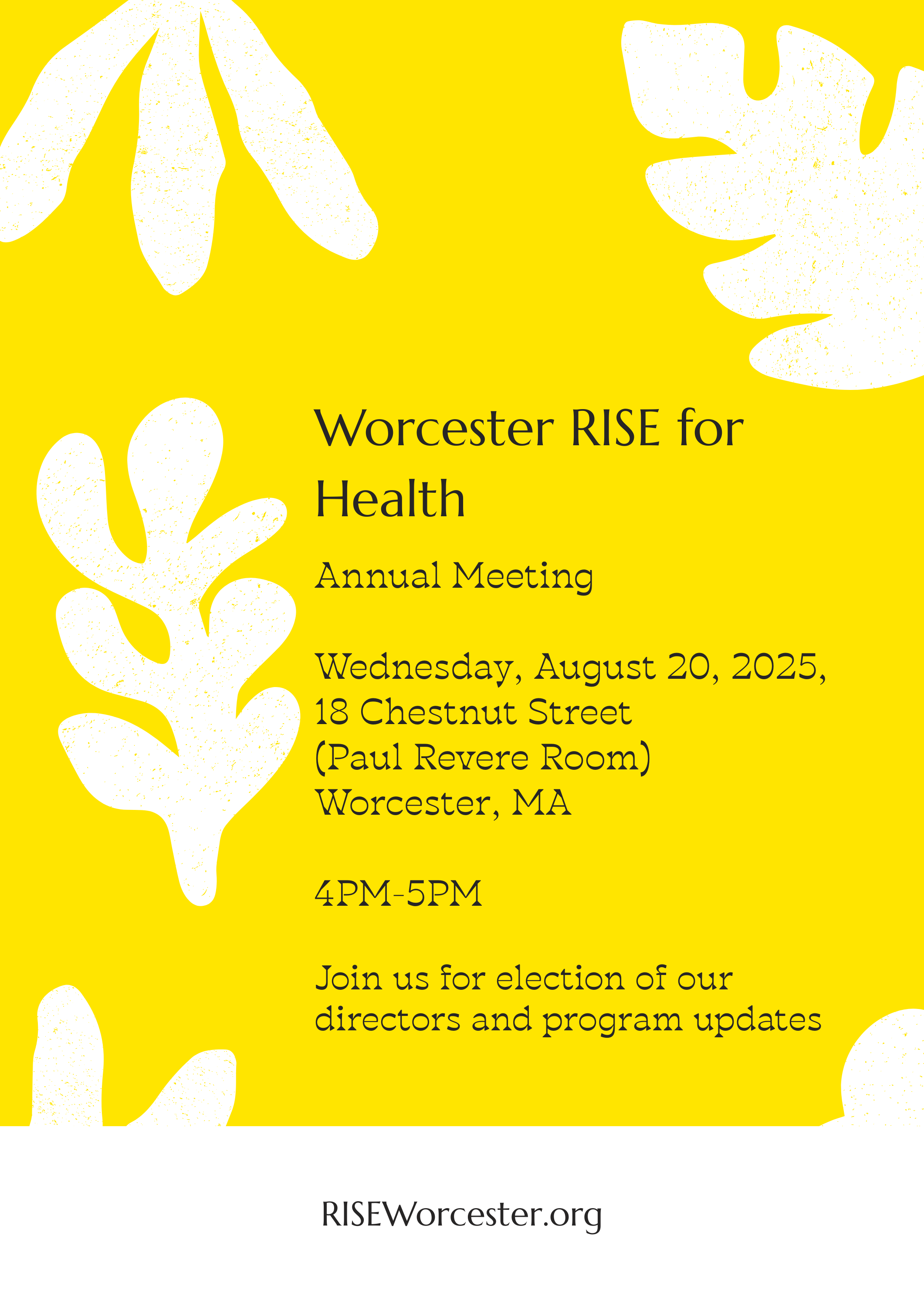 Worcester RISE for Health Annual Meeting