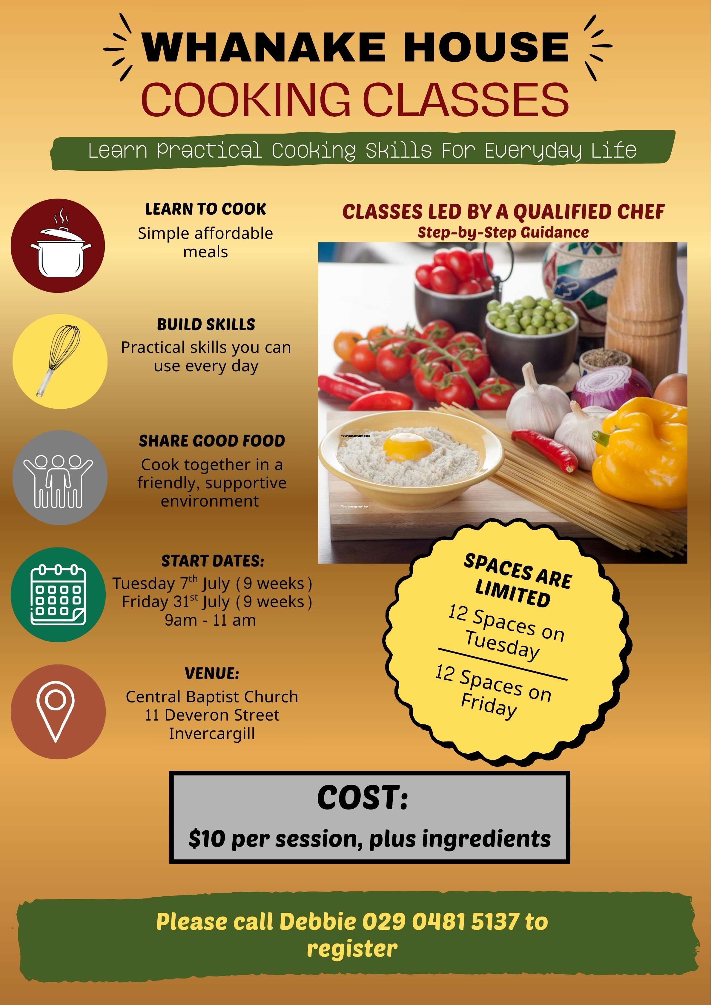 Whanake House Cooking Programme