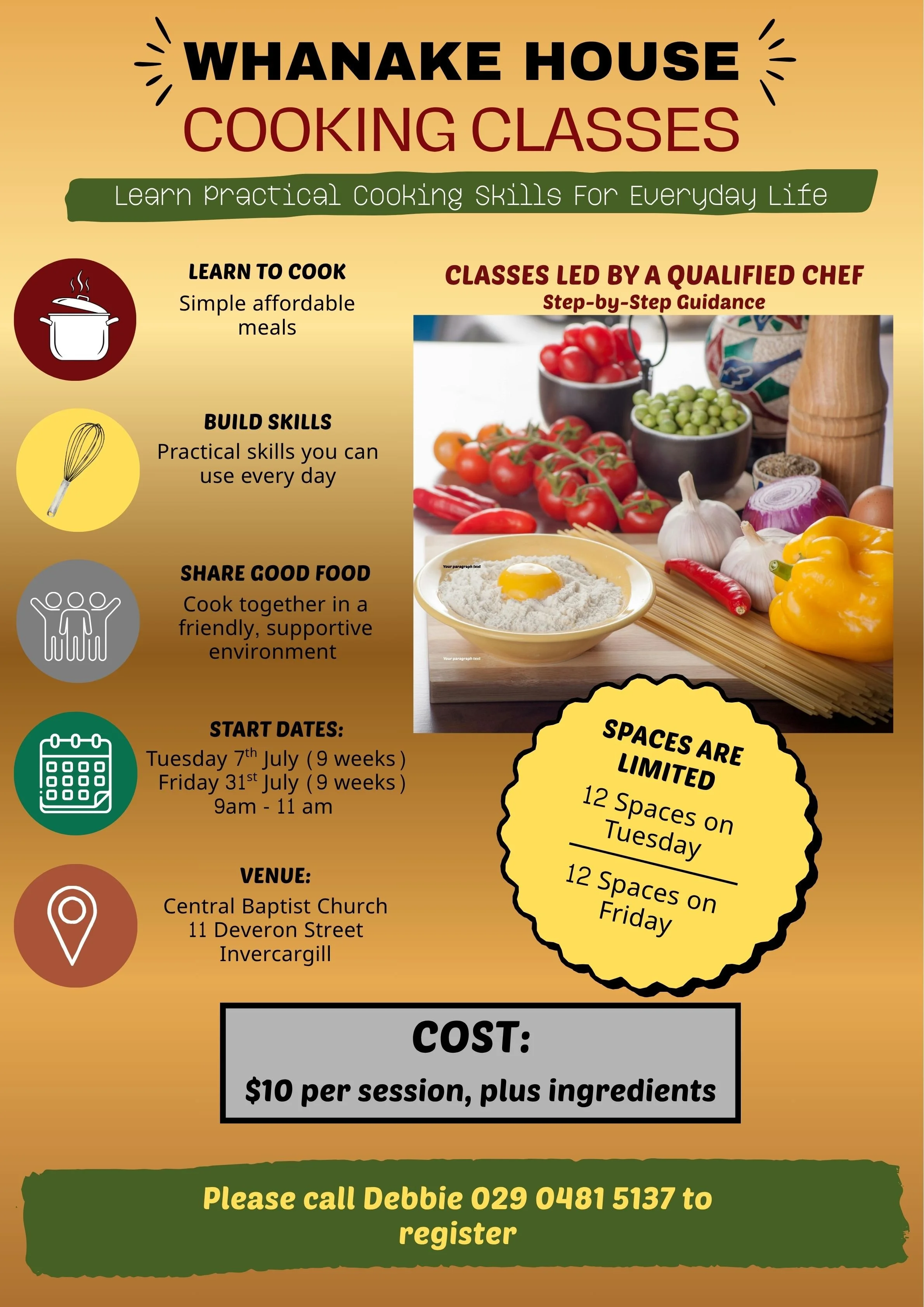 Whanake House Cooking Programme