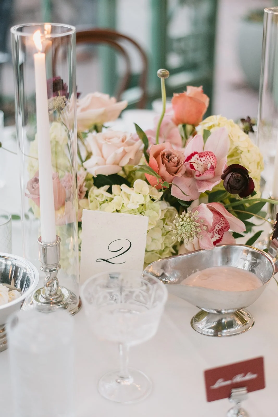 Woodland Mosaic Wedding
Silver taper candle holder
Blush and matcha wedding color palette
Photo Credit: Shelly Anderson