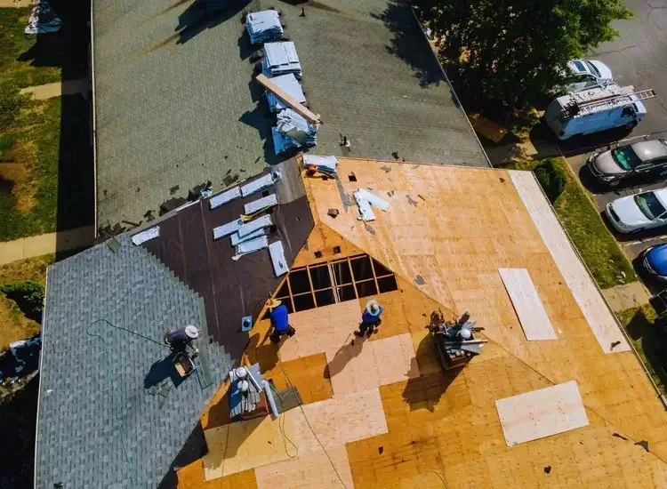 Residential Roof Replacement In Progress