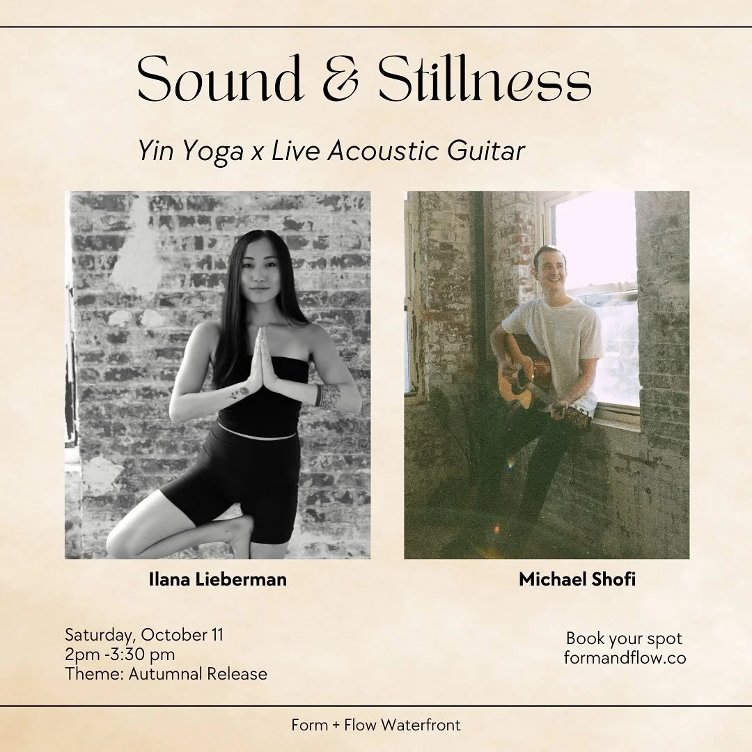 Join this 90 minute Yin Yoga practice that honors the cyclical nature of the seasons, weaving together mindful movement and intentional sound. A curated sequence of poses, held for 3-5 minutes each, is designed to release tension in both body and min
