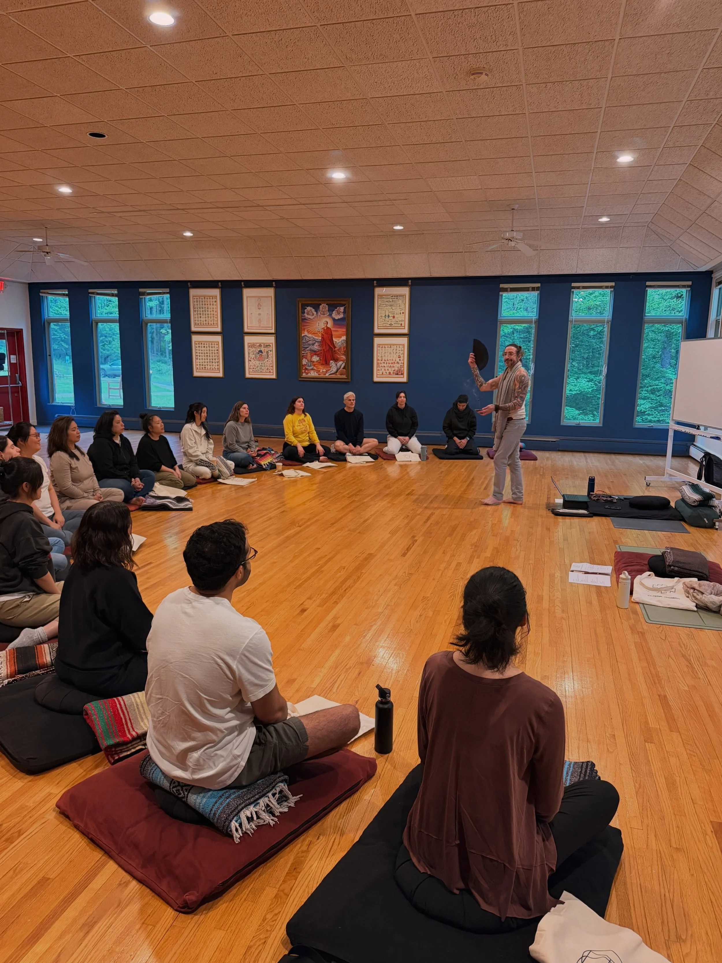 A serene and peaceful weekend with our beautiful yoga community. 🌿

So grateful to gather on this land and do the deep inner work together. Time seemed to dissolve into slow mornings, yoga practices, dharma talks, sound meditations, nourishing meals