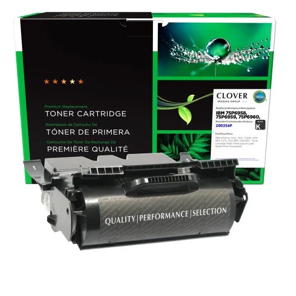 Compatible Toner Cartridge 75P6961 for IBM Printers - Black, 21000 Page Yield