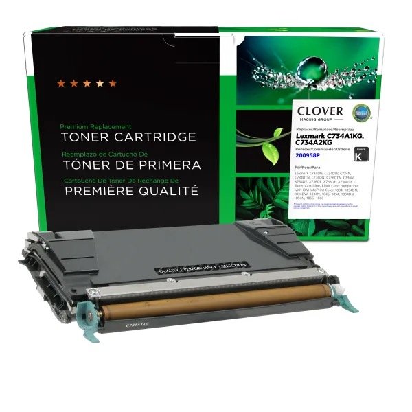 Lexmark C734A1KG Compatible Black Toner Cartridge - 8000 Page Yield