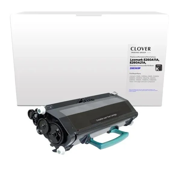 Lexmark E260A21A Black Toner Cartridge - 3500 Page Yield