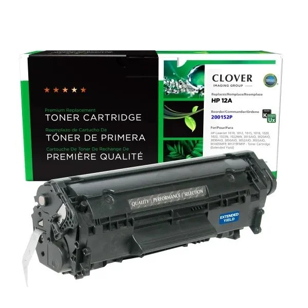 Compatible Q2612AJ Black Toner Cartridge - 4000 Page Yield