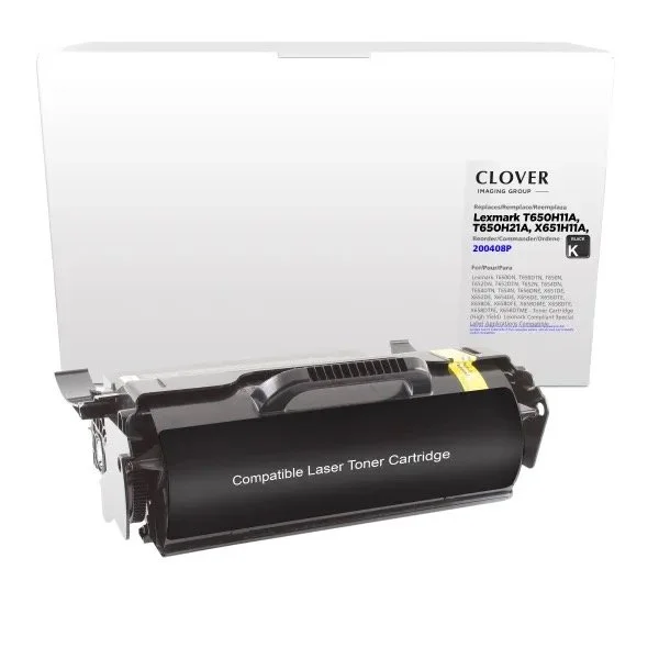 Compatible Lexmark T650H21A Black Toner Cartridge - 25000 Page Yield