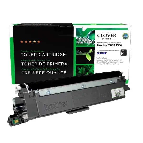 Clover Remanufactured Extra High Yield Black Toner Cartridge for Brother TN229XXLBK