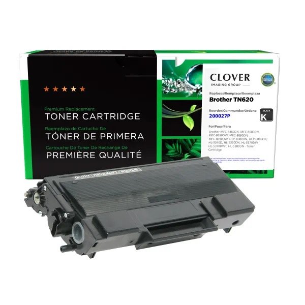 Brother TN620 Black Toner Cartridge - 8000 Page Yield