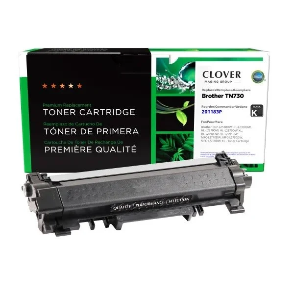 Brother TN730 Black Toner Cartridge - 3000 Page Yield, Compatible with Multiple Models