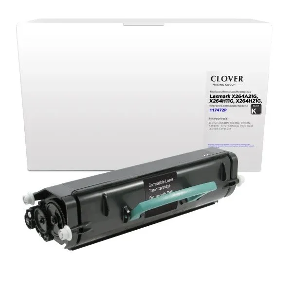 Lexmark X264H21G Black Toner Cartridge - 9000 Page Yield