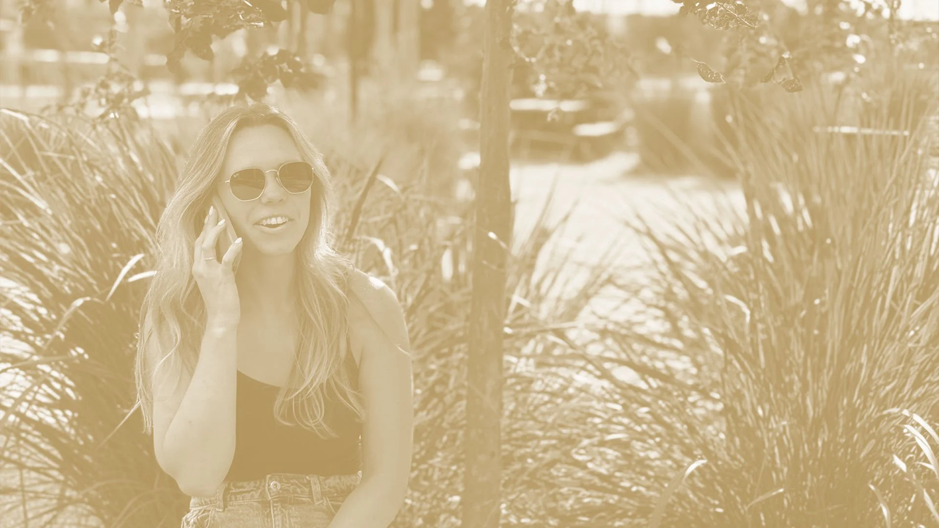 Brie Shouppe on phone with client