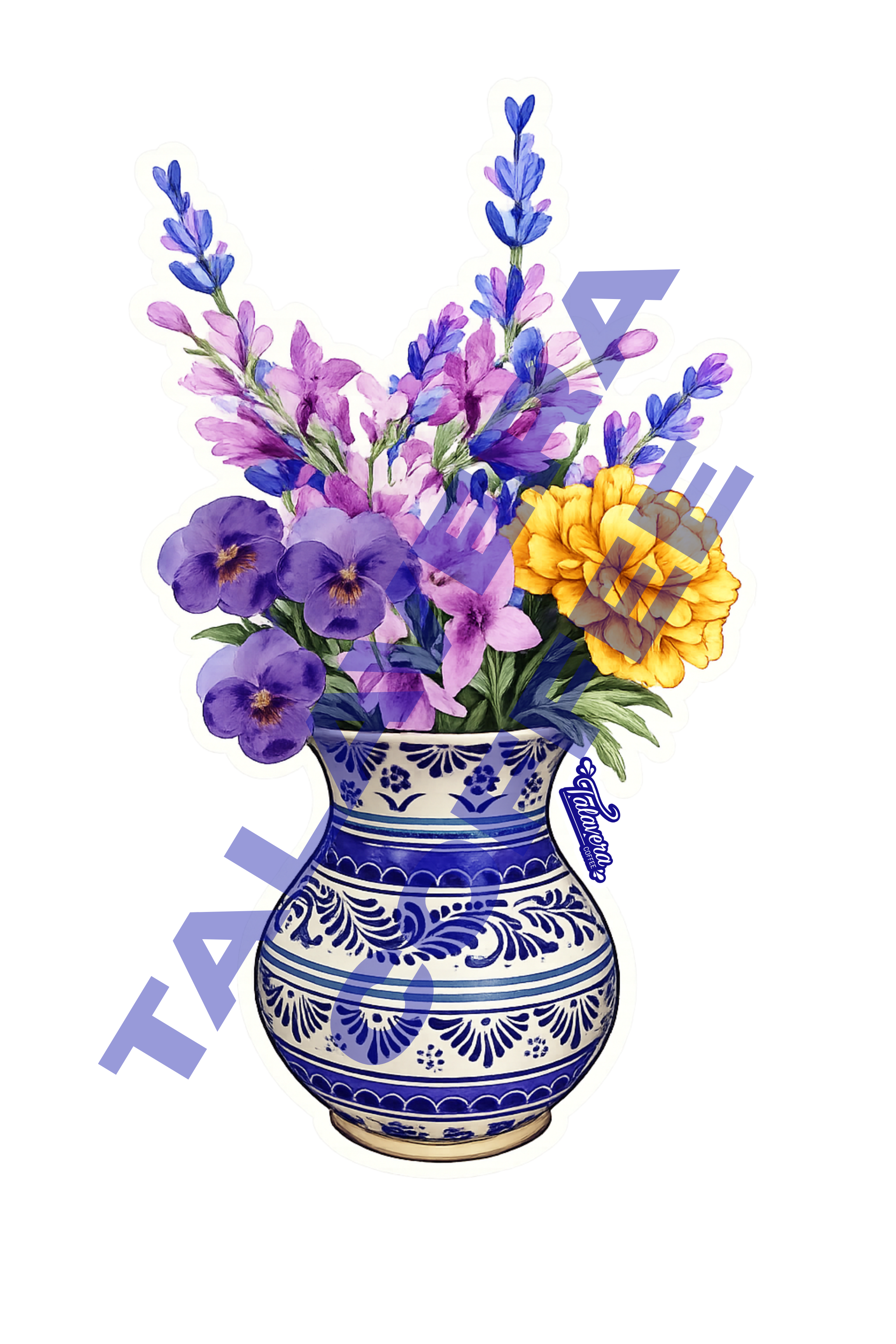 Talavera Sticker- Jara de Flores