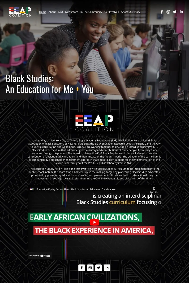 United Way of NYC – EEAP Coalition — MK42 Creative – Design and Development