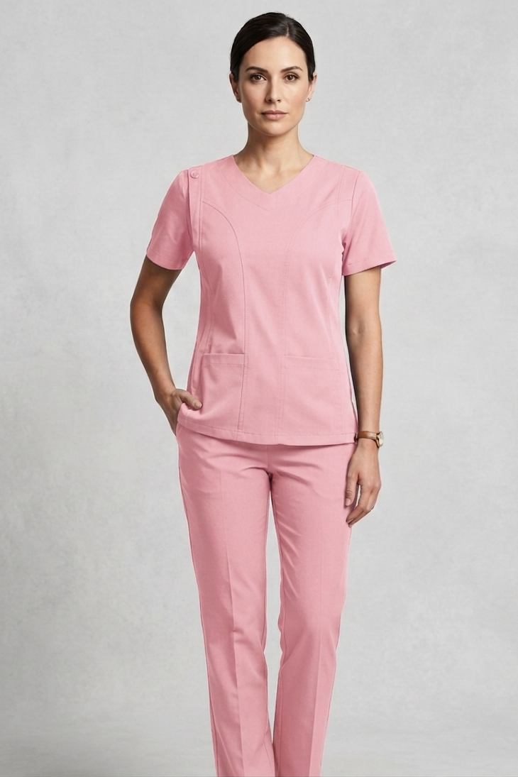 Simona antifluido stretch + zipper | Rosa