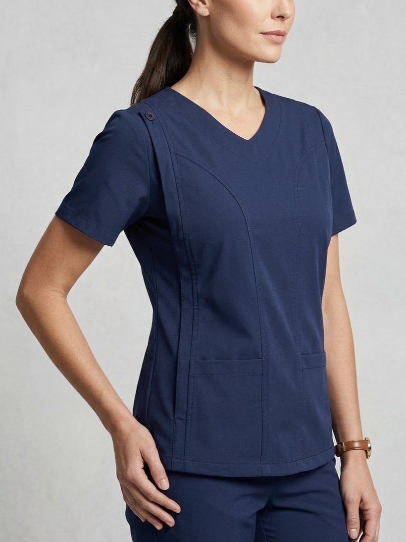 Simona antifluido stretch + zipper | Azul Marino