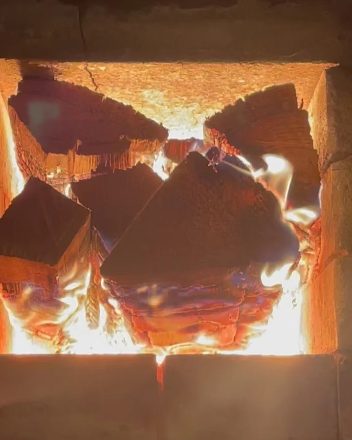 Stoneware rainbows fired @scottrossstudio