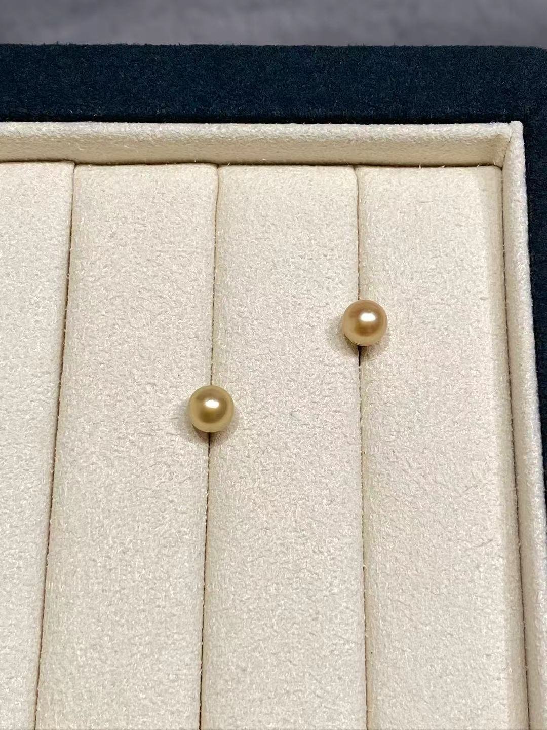 18K Yellow Gold South Sea Golden Keshi Cultured Pearl Earrings