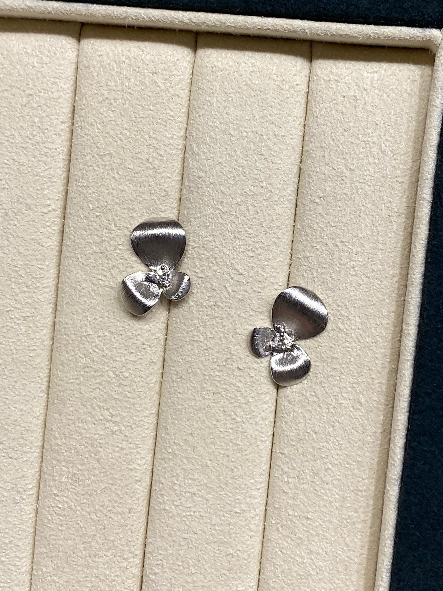 18K White Gold&Lab-Grown Diamond South Sea White Baroque Cultured Pearl Earrings