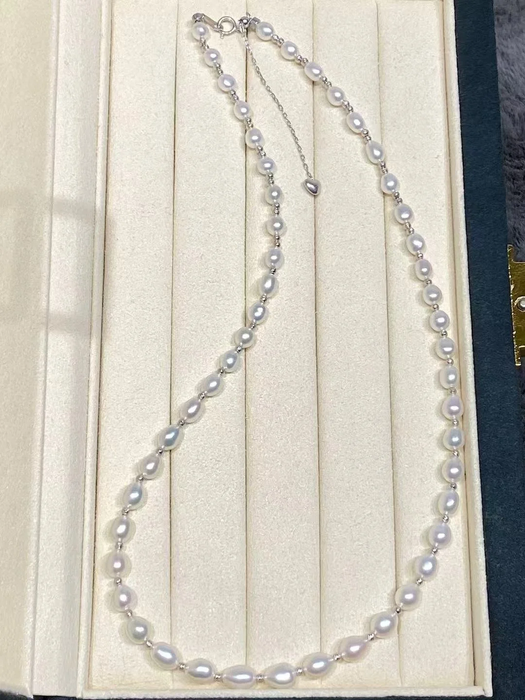 18K White Gold South Sea White Keshi Cultured Pearl Necklace