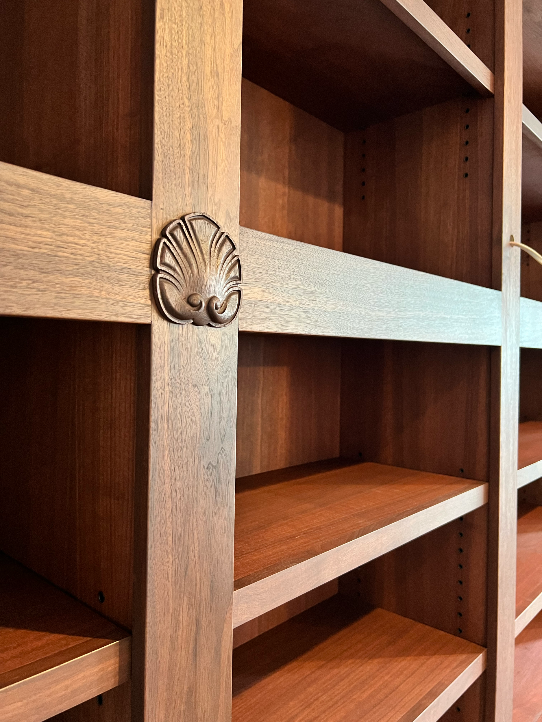Custom Walnut Library Shelves, Nashville TN