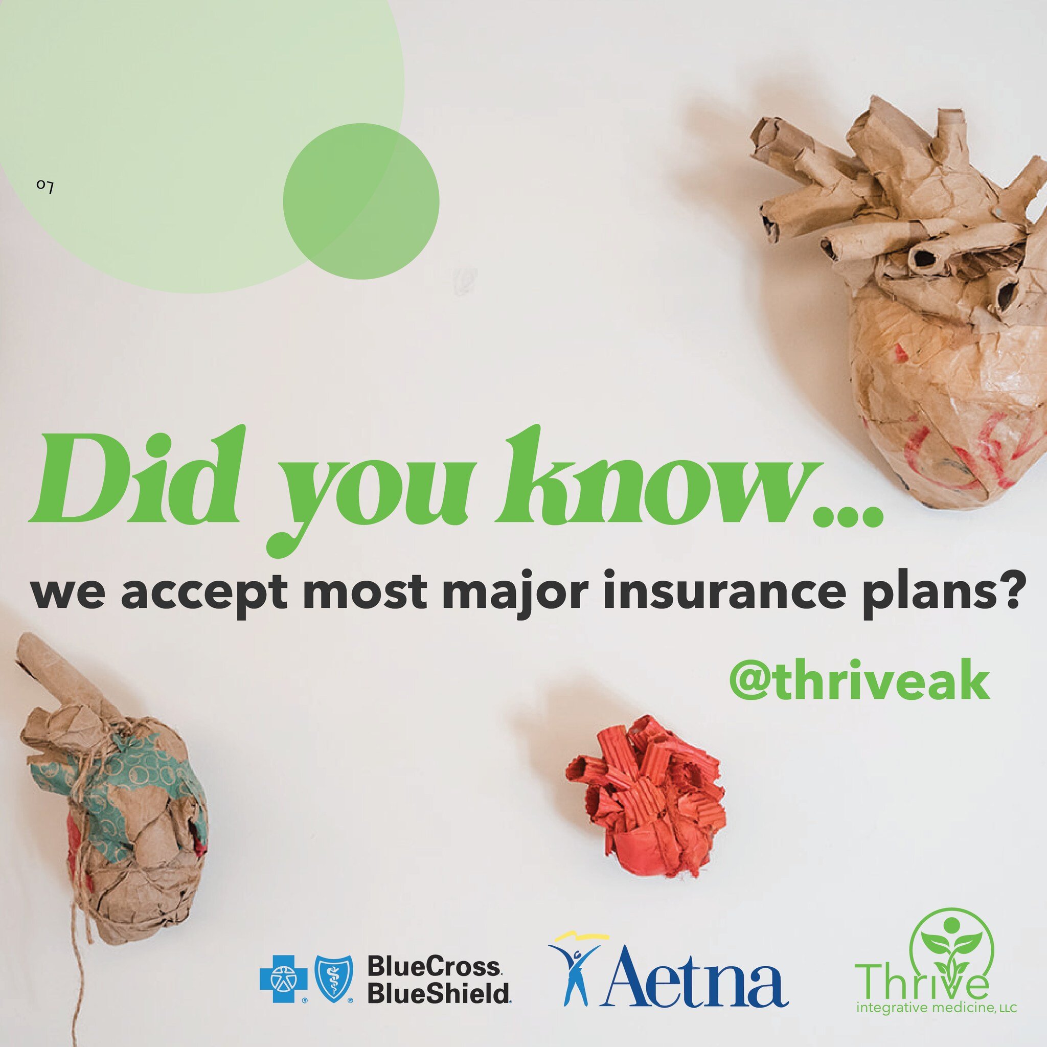 We understand the importance of accessible healthcare. That's why we're proud to remind our patients and community that we accept most major insurance plans!  We are preferred providers with Blue Cross Blue Shield and Aetna, and we are currently work