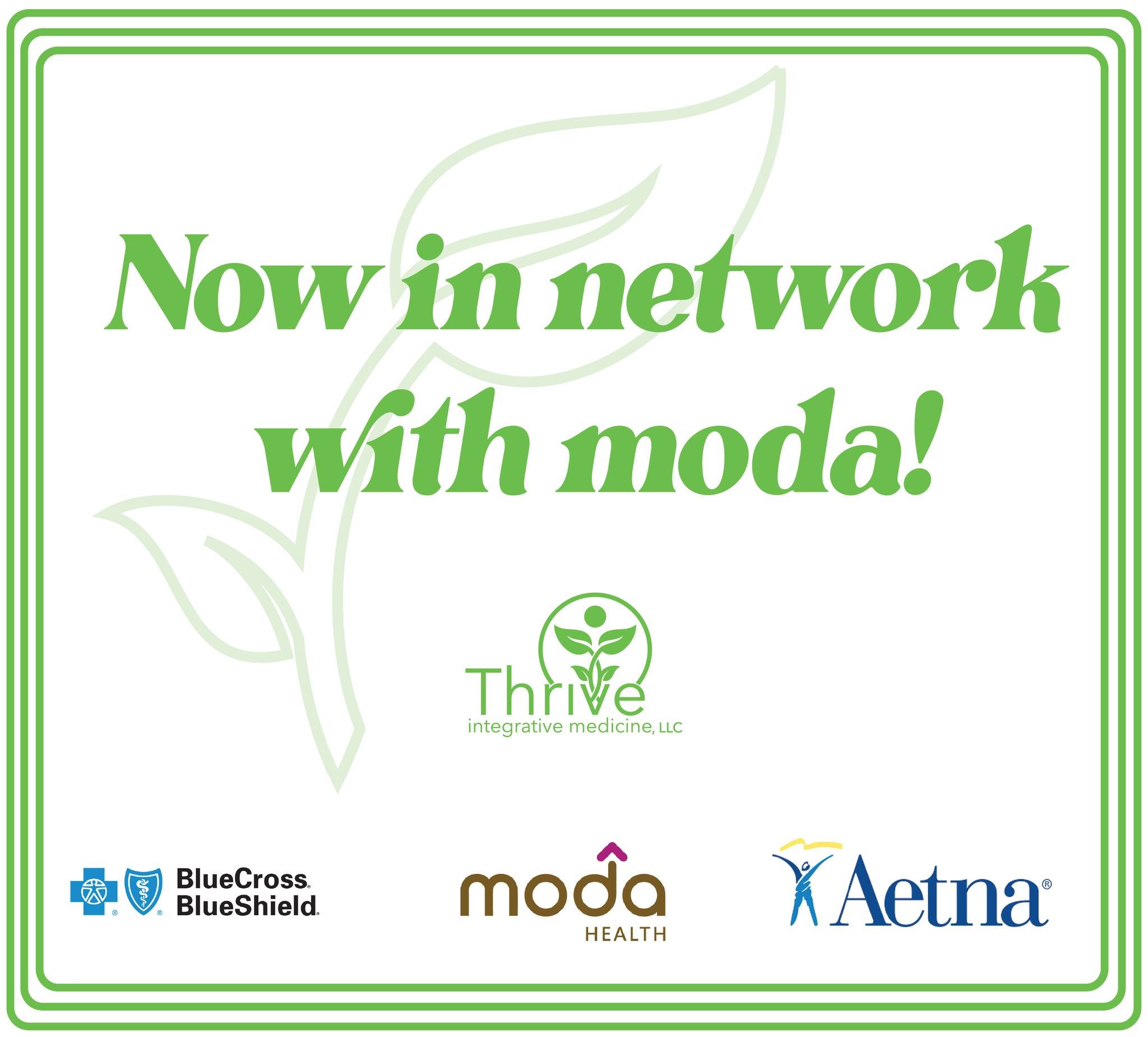 We're committed to making your journey to health as smooth as possible.

We accept most insurance and we are proud to be preferred providers with Aetna, Blue Cross, and now Moda! 

To ensure your visits are covered, we highly recommend calling your i